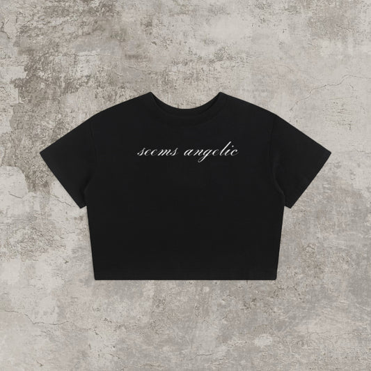 SEEMS ANGELIC BASIC BABY TEE